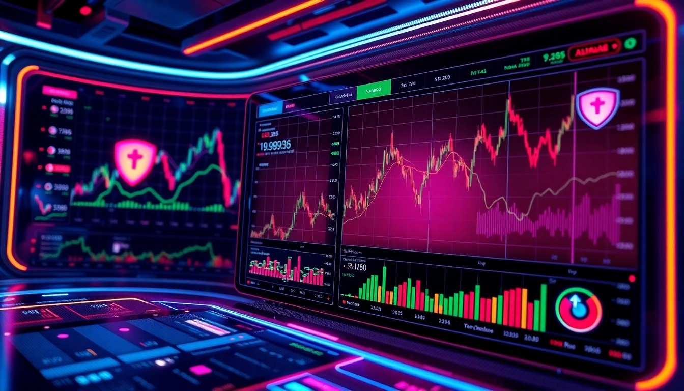 AICoin platform featuring live cryptocurrency charts, real-time alerts, and security features for traders.