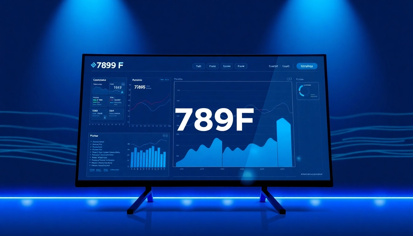 789F digital platform showcasing advanced user interface design with sleek analytics visuals for online gaming and services, emphasizing reliability and modernity for screen readers.