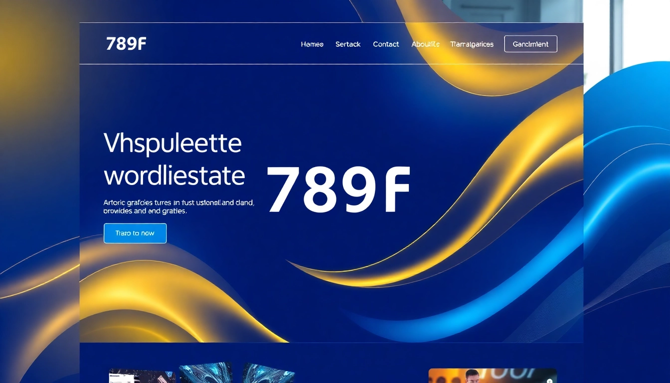 789f online platform interface with modern design, engaging visuals, and user-centric features for seamless navigation.