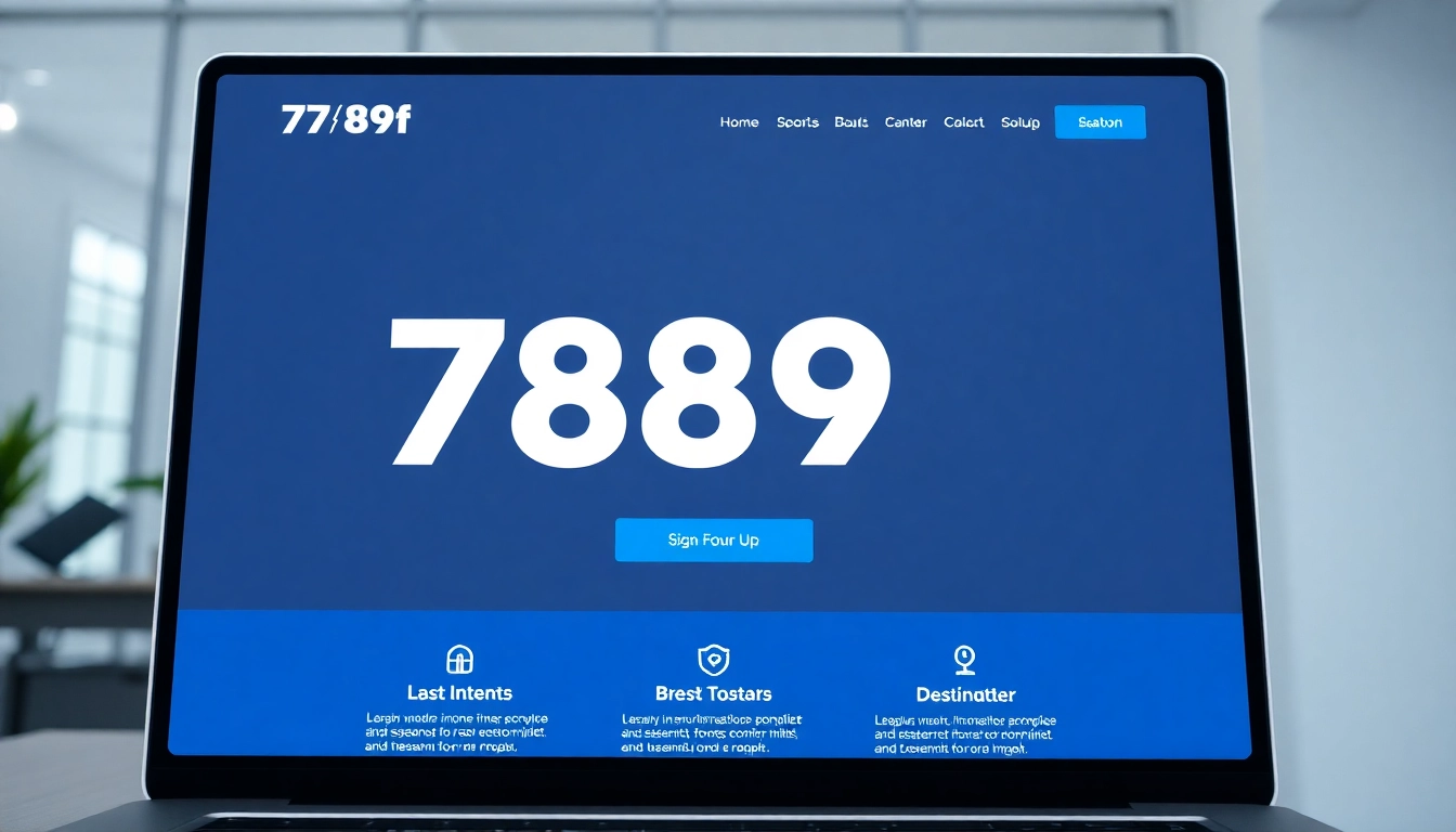 Visually engaging website showcasing 789f branding with a professional, modern design and vibrant color palette, highlighting trust and innovation in digital services.