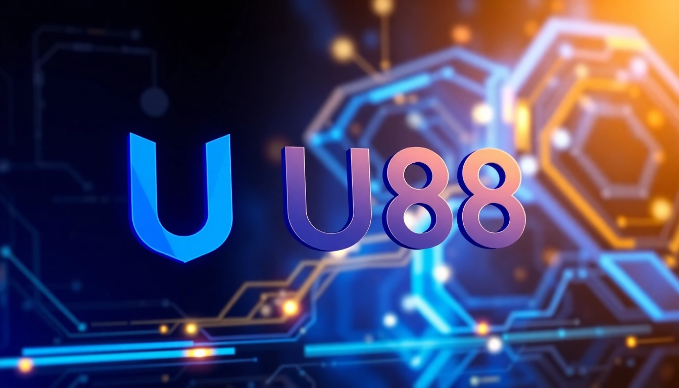 Engaging visual featuring the UU88 logo with vibrant colors and modern design to attract users to the online platform, emphasizing trust and innovation in digital services.