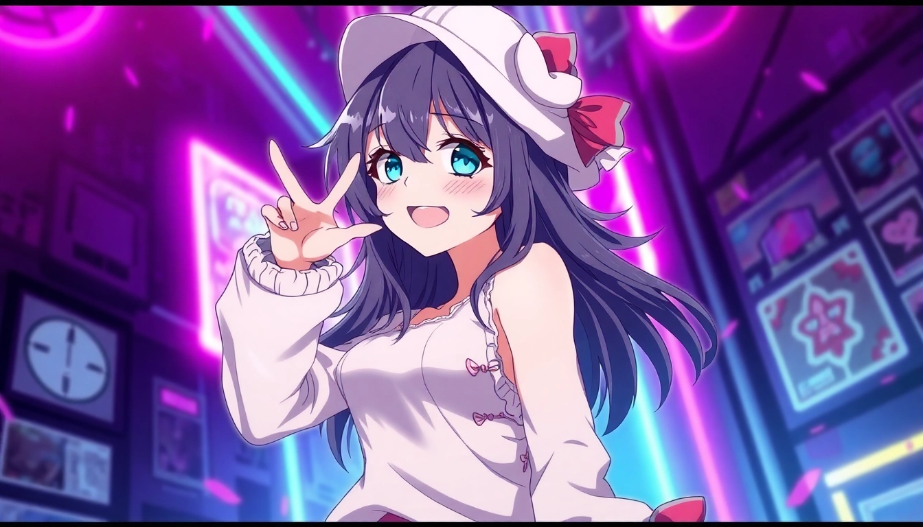 AI hentai generator creating a detailed anime character in a vibrant, fantasy scene with dynamic pose and textured clothing for realistic visual appeal and immersive experience.