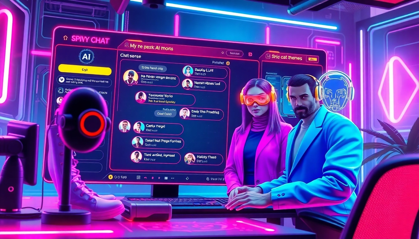 Engaging Spicy AI Chat interface with colorful characters and vibrant visuals for immersive experience