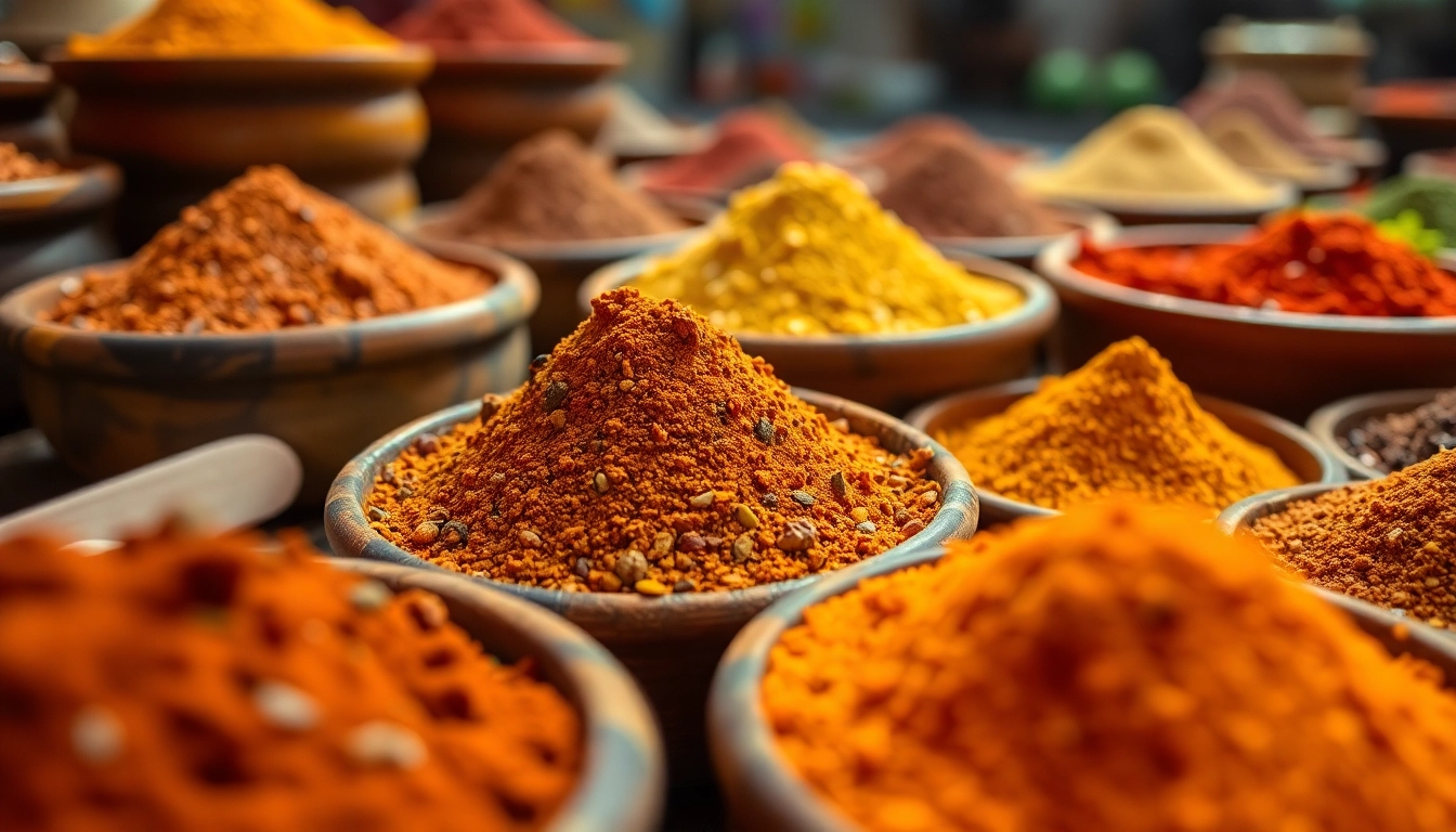 Premium Garam Masala Powder showcased with fresh spices in rustic bowls for authentic flavor